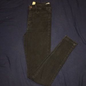 high rise HOLLISTER super skinny black jeans